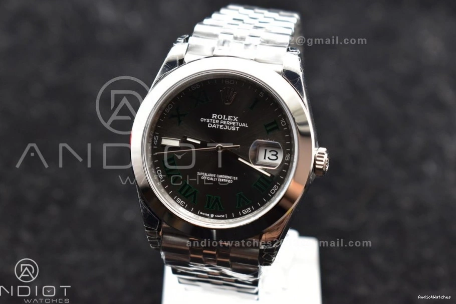 642 VS Roman Green SS Gray on 126334 VSF FashionForward Best 41 Jubilee Edition 904L Bracelet DateJust Steel Dial 1:1 0402